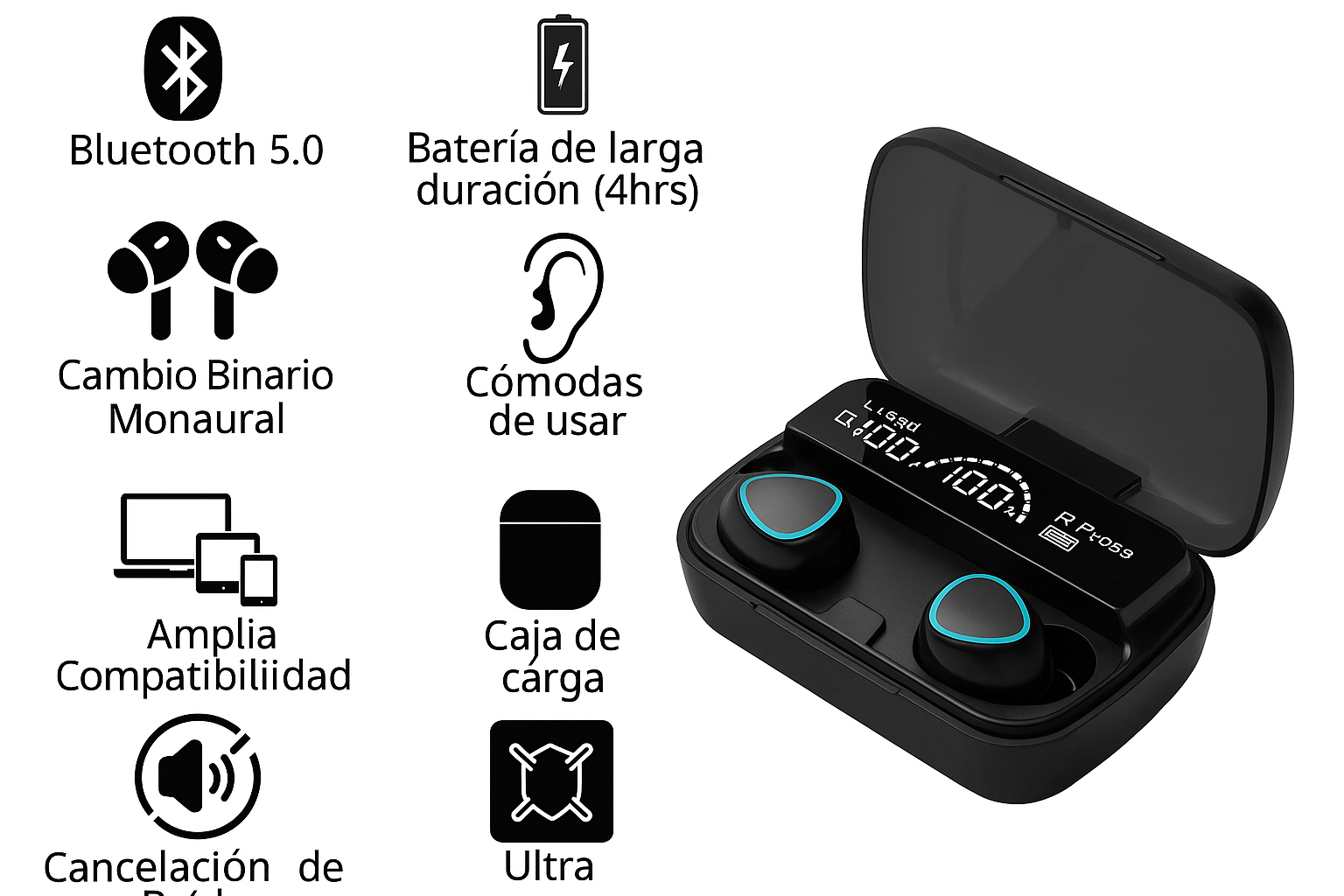 ¡Smartwatch Y68 con Audífonos M10 GRATIS! Combo tecnológico